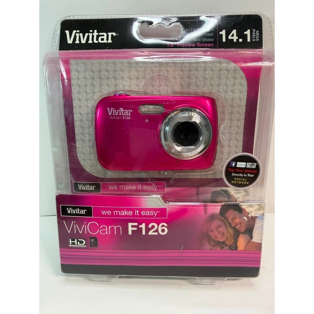 Vivitar ViviCam F126 Digital Camera 14.1MP Y2K Retro Point and Shoot